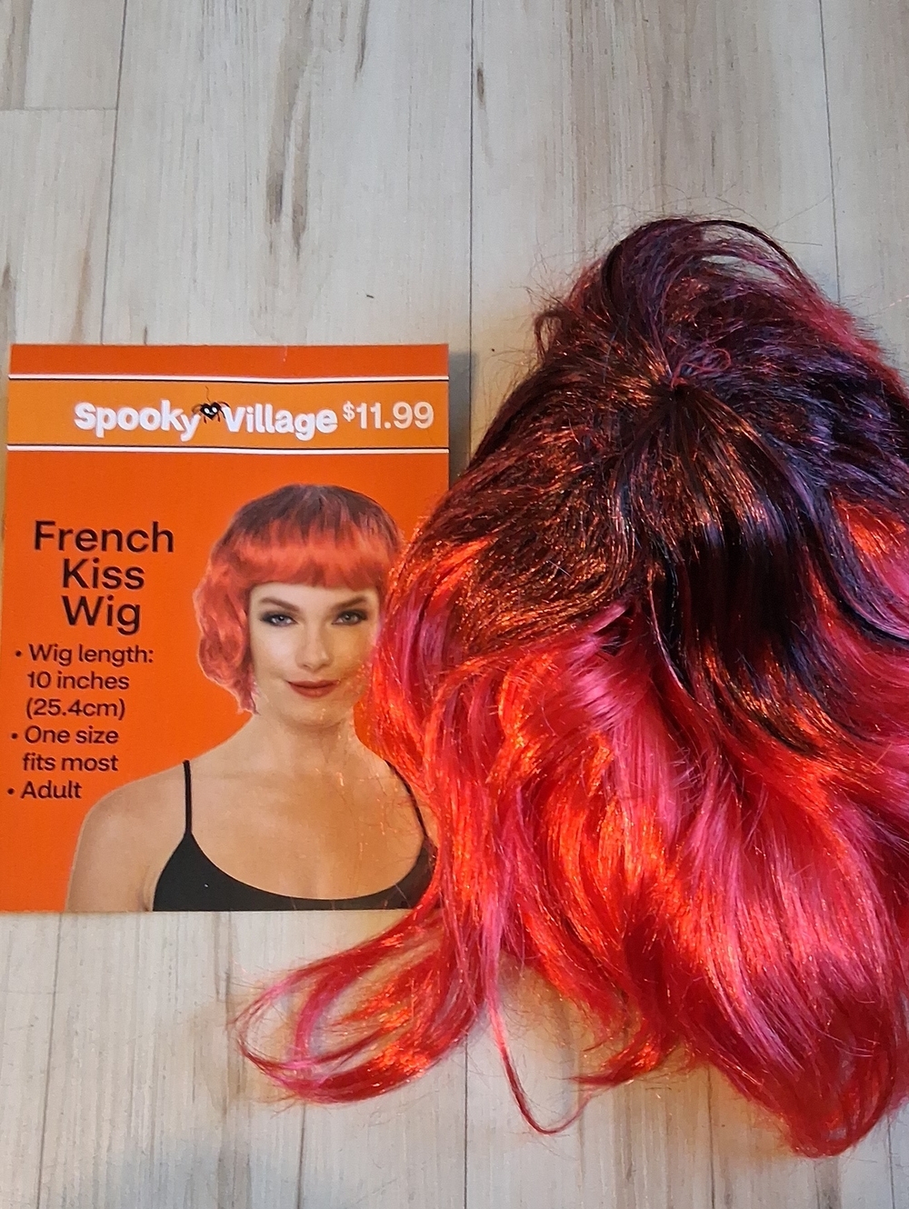 French Kiss Wig - Vibrant Red & Black